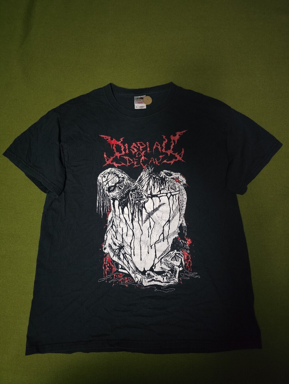 Display of Decay Fruit of the Loom Black Graphic Tee